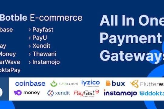 Extra payment gateways for Botble eCommerce v1.0.0