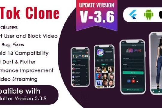 Flutter – TikTok Clone | Triller Clone & Short Video Streaming Mobile App for Android & iOS v3.6