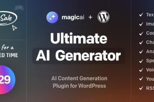 MagicAI for WordPress v1.4 – AI Text, Image, Chat, Code, and Voice Generator (Nulled) cracked